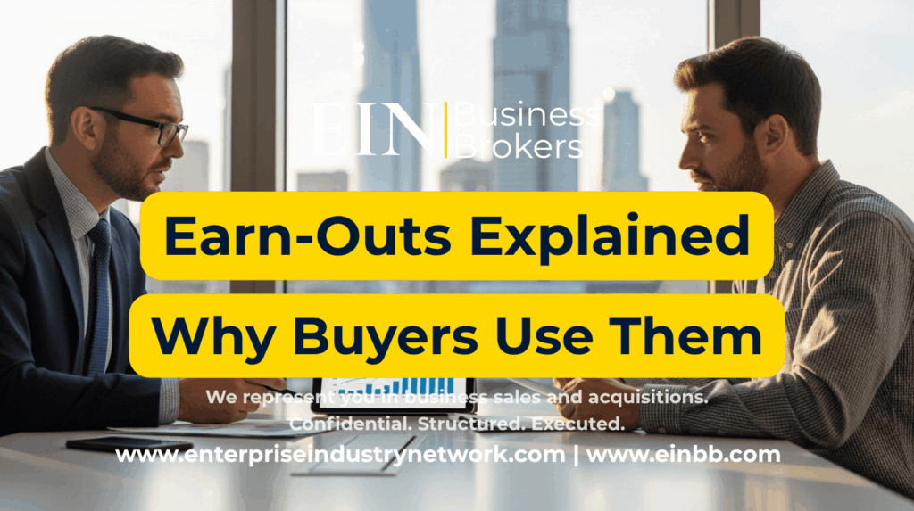 Earn-Outs Explained | How Earn-Outs Work in Business Sales and Why Buyers Use Them | EIN Business Brokers | Enterprise Industry Network