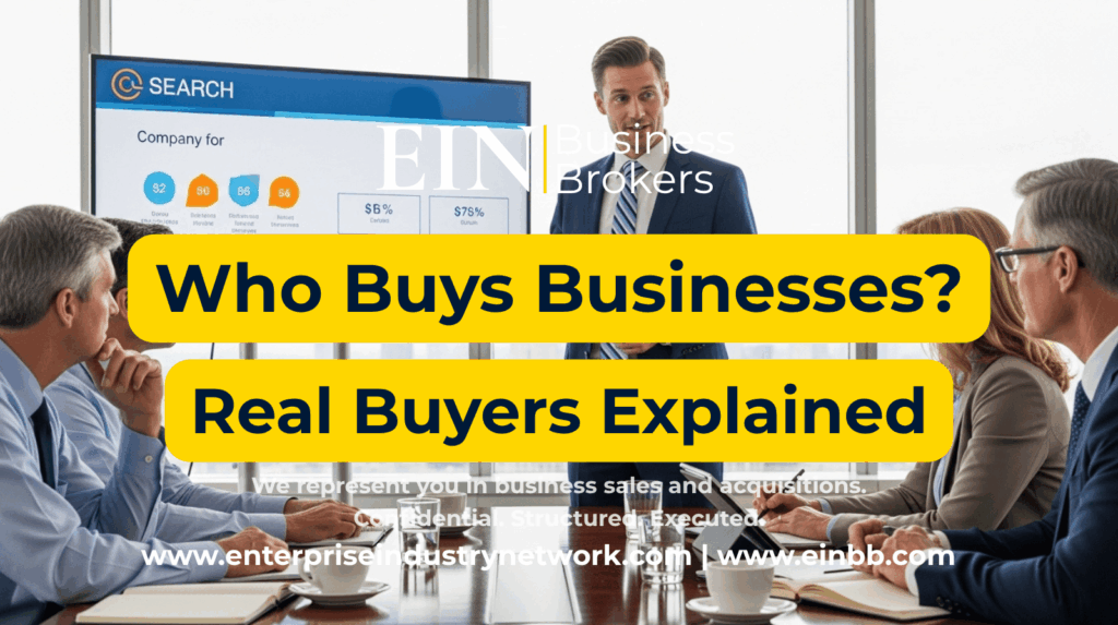 Who Buys Small and Mid-Sized Businesses? Buyer Types Explained | EIN Business Brokers | Enterprise Industry Network