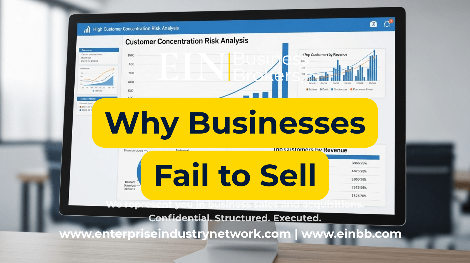 EIN Business Brokers video explaining why some businesses struggle to find qualified buyers and which valuation, financial, operational, and risk factors can make a company harder to sell.