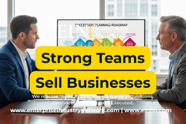 EIN Business Brokers video explaining how to prepare a management team for a business sale and improve leadership continuity, transferability, and buyer confidence.