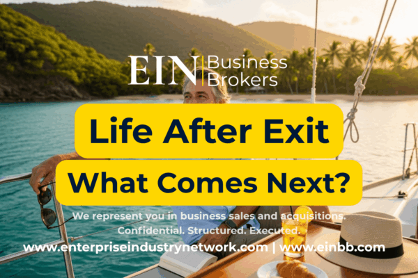 EIN Business Brokers video explaining what owners should expect after selling a business, including transition planning, financial decisions, and life after an exit.
