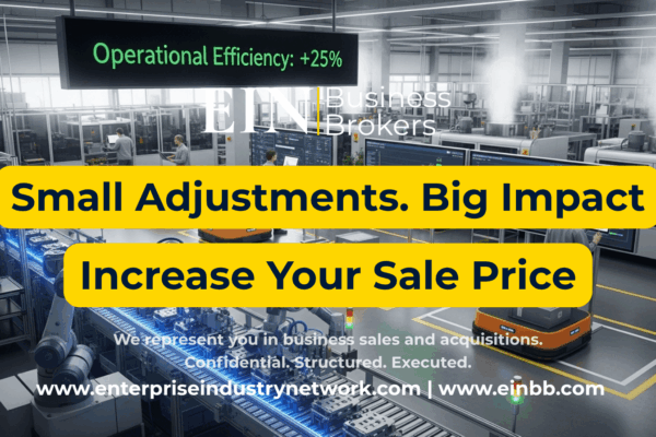 EIN Business Brokers video explaining how EBITDA adjustments, add-backs, and normalized earnings can affect business value and sale price.
