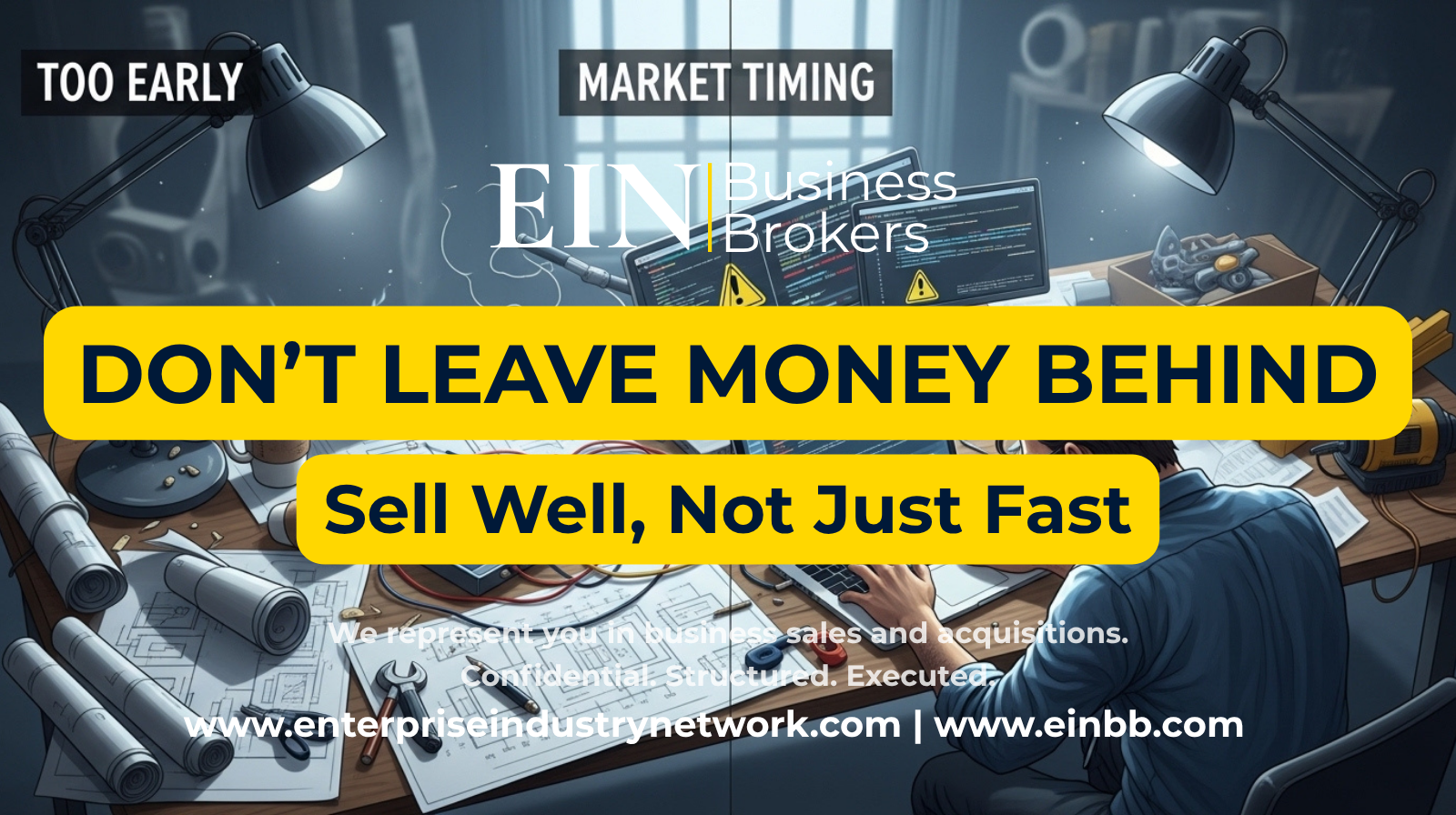 EIN Business Brokers video explaining how sellers can maximize business value and avoid leaving money on the table during a business sale.