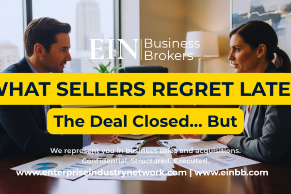 EIN Business Brokers video about common regrets business owners experience after selling a business and lessons sellers often learn too late.