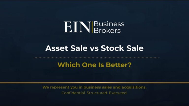 Asset Sale vs Stock Sale | What Business Owners Must Understand | EIN Business Brokers (EINBB) | Enterprise Industry Network (EIN)