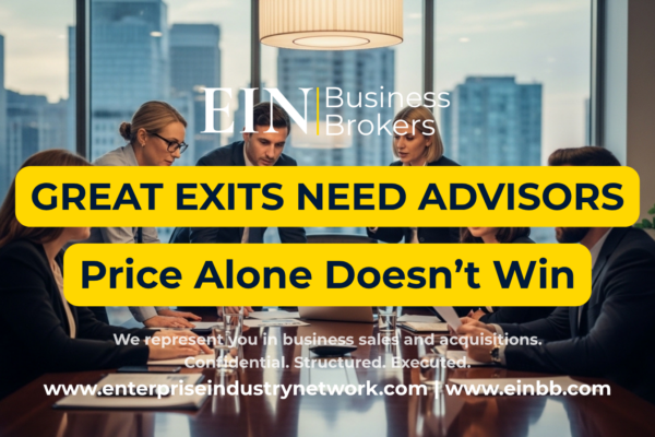 EIN Business Brokers video explaining why experienced advisors and a disciplined sale process matter in high-value business exits.