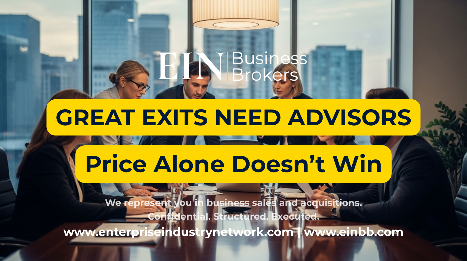 EIN Business Brokers video explaining why experienced advisors and a disciplined sale process matter in high-value business exits.