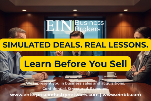 Simulated business sale case studies and real seller lessons from EIN Business Brokers, part of Enterprise Industry Network.