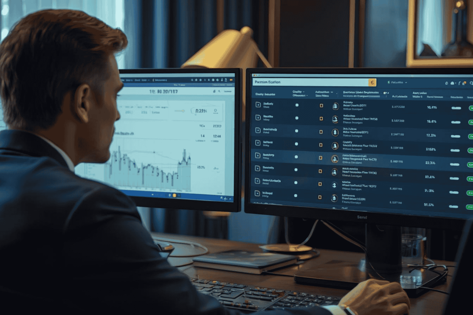 Acquisition buyer reviewing qualified business opportunities before making contact