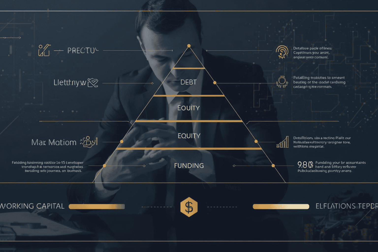 Executive reviewing capital stack options for business growth planning