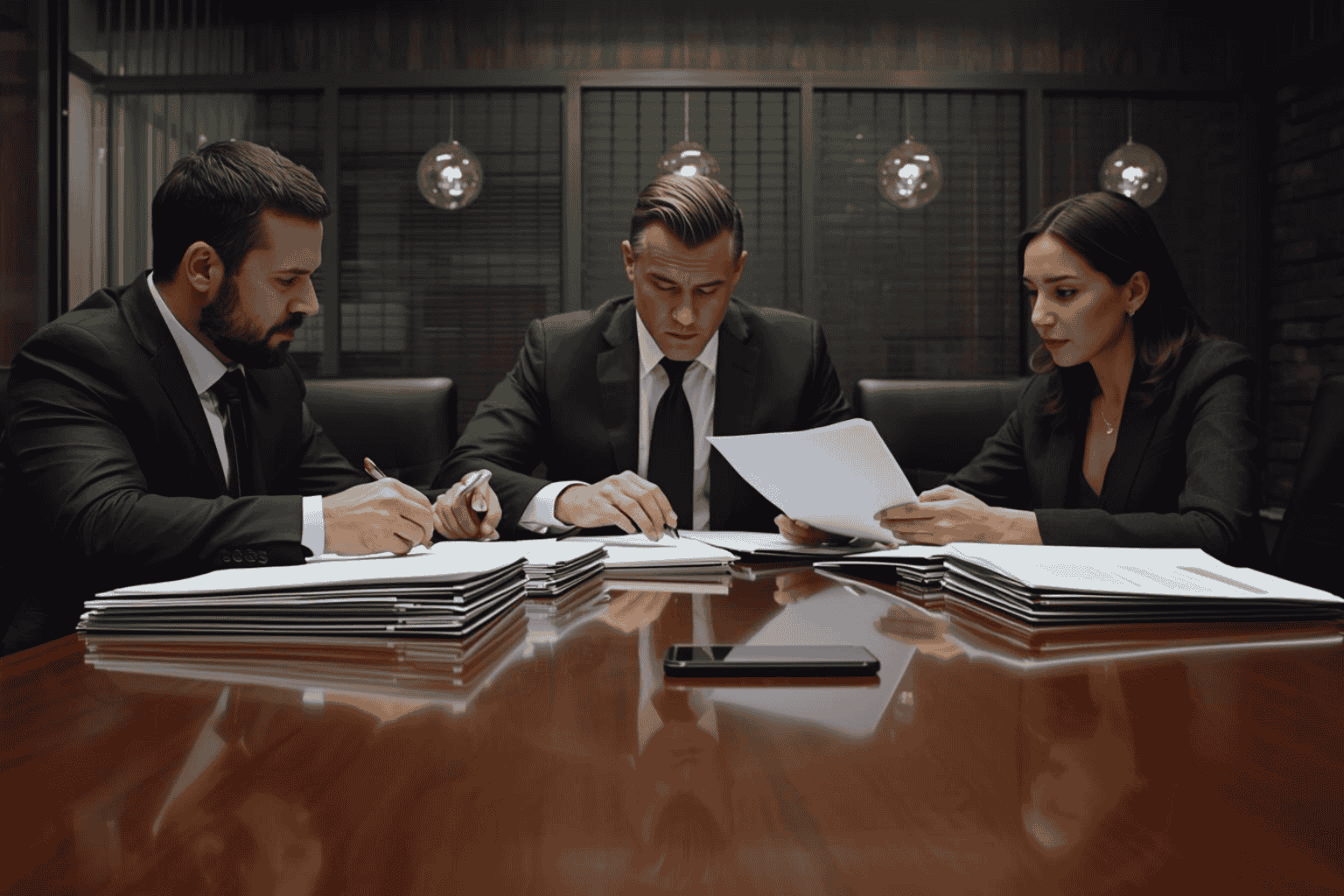 Advisors conducting due diligence for a business acquisition