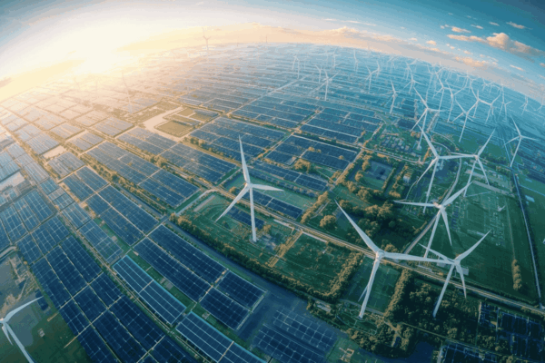 Renewable energy infrastructure driving global business transformation