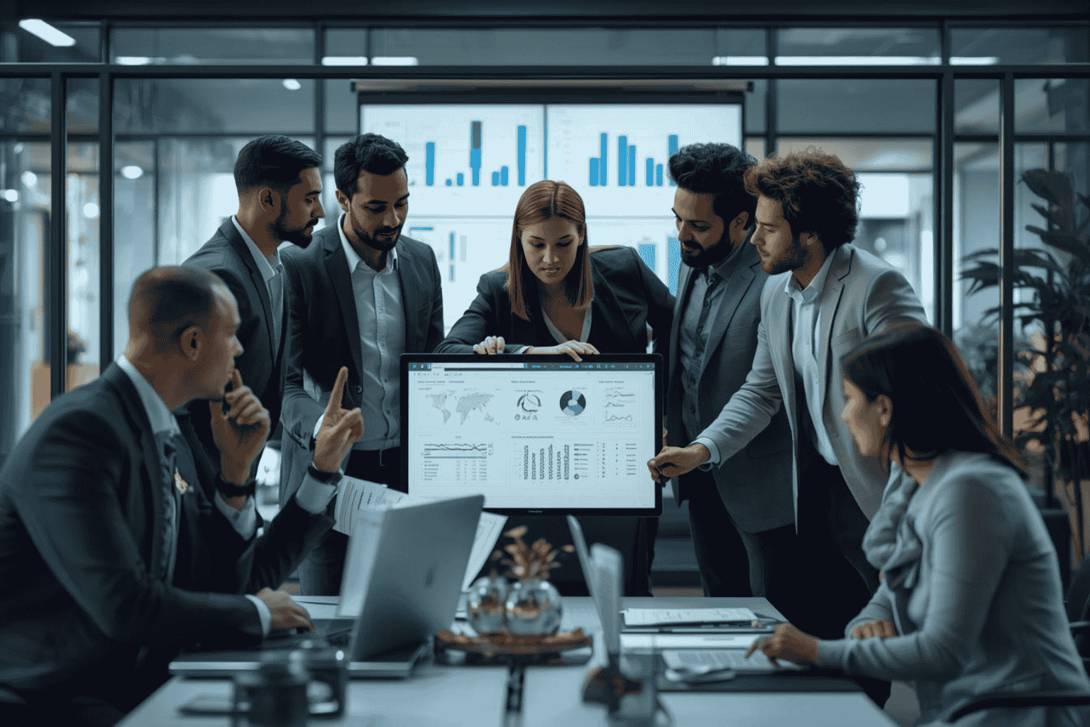 Operations team reviewing dashboards to improve execution consistency