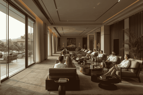 Guests enjoying premium hospitality experience at resort