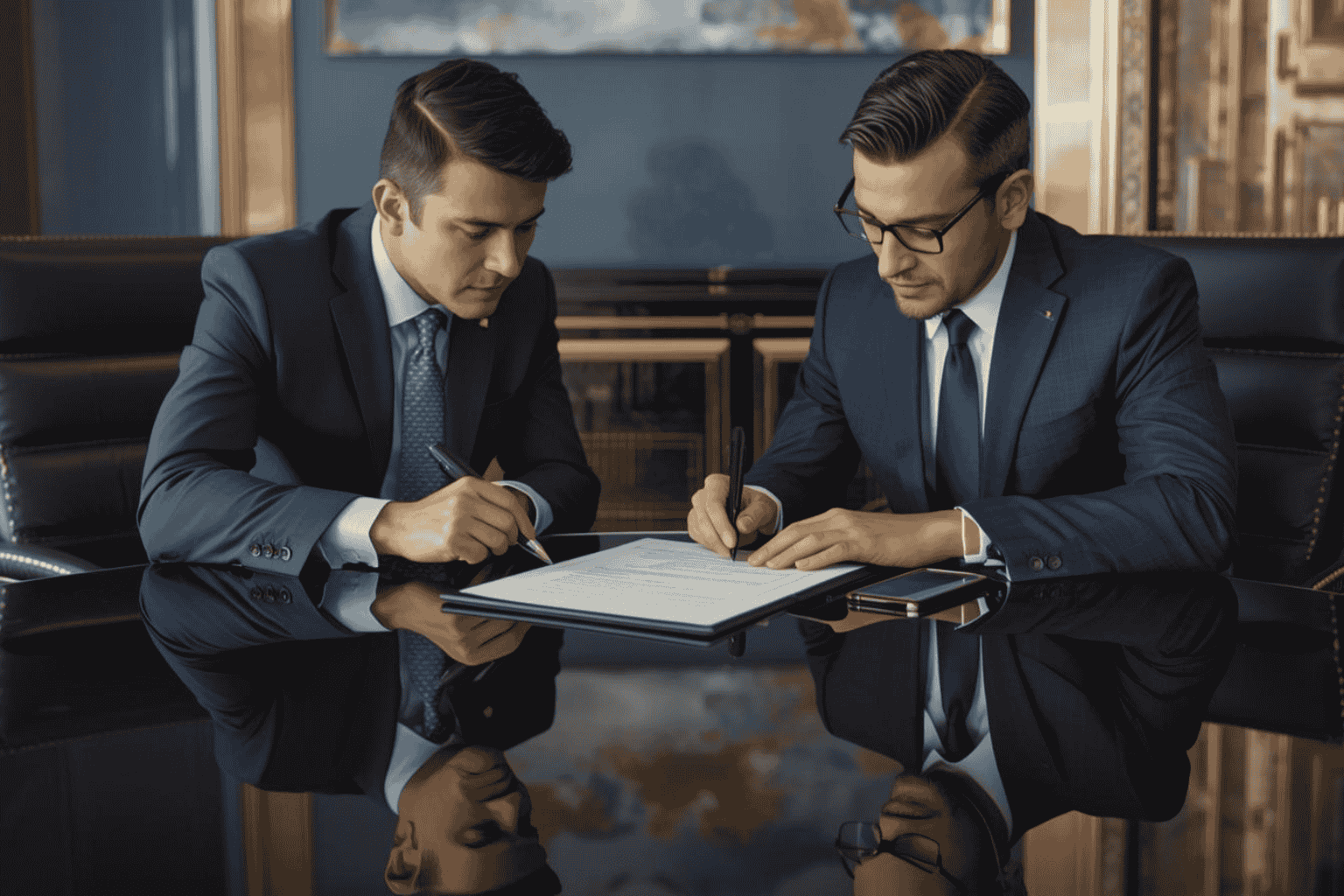 Business seller reviewing a draft letter of intent with broker support