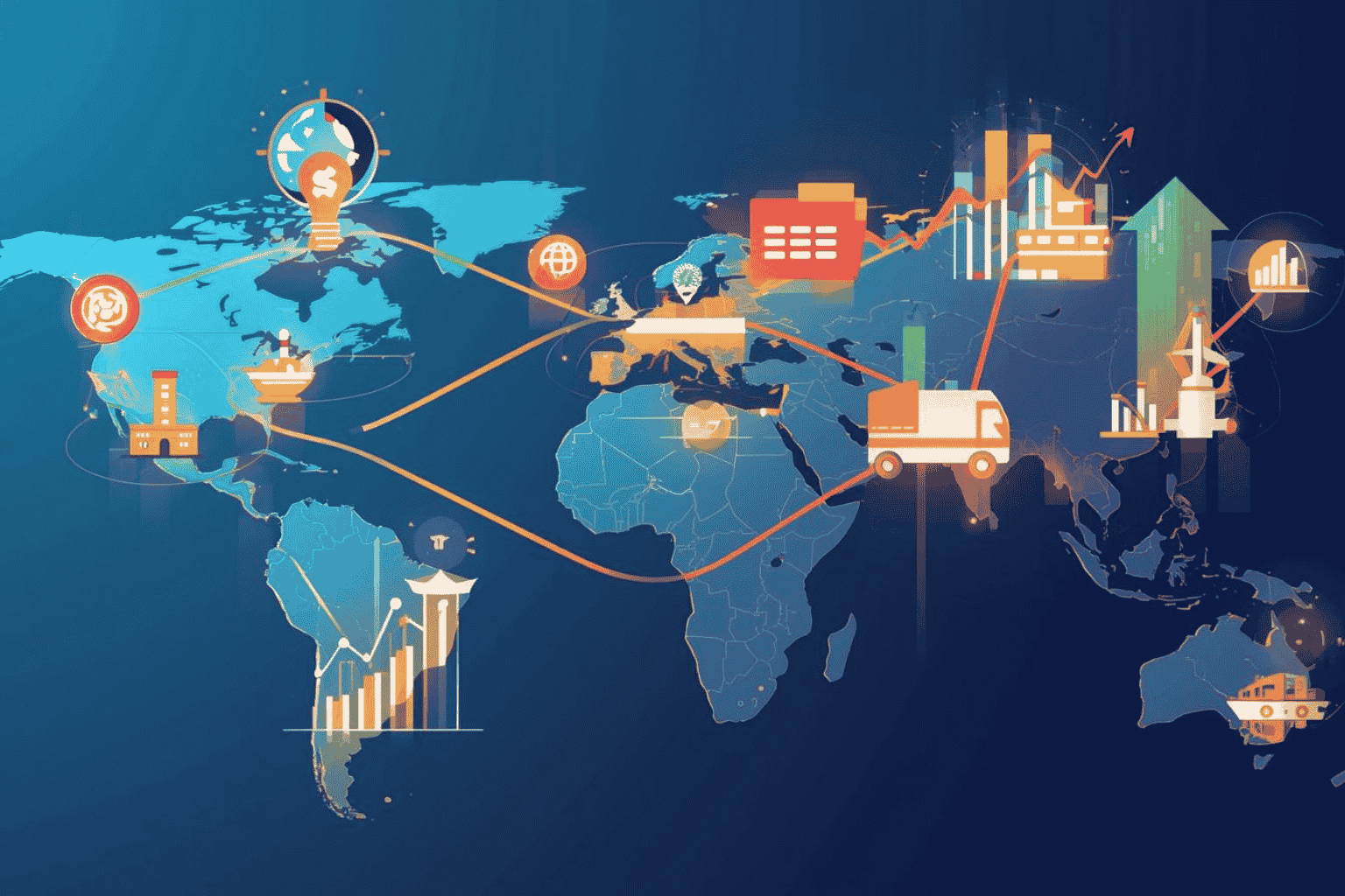 Global economic sectors showing diversified growth patterns