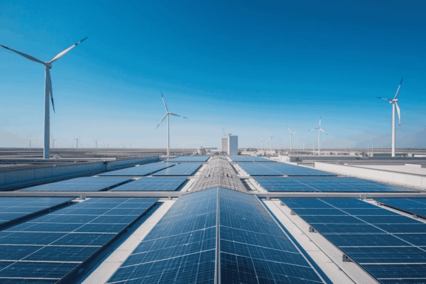 Industrial facility powered by renewable energy sources