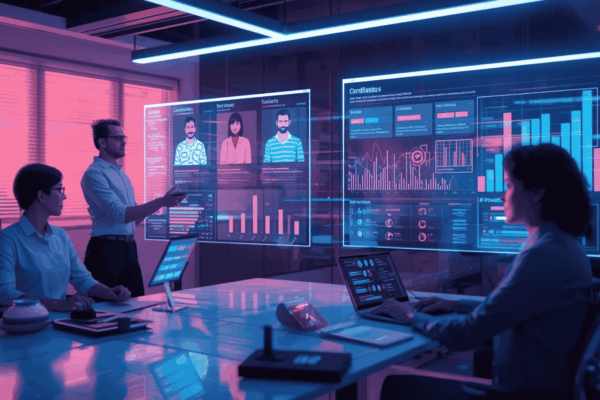 Candidates being evaluated through digital skill-based hiring platform