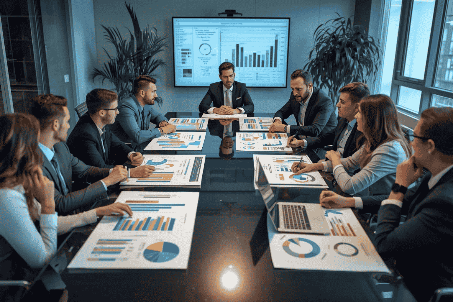 Founders and investors discussing structured funding strategy