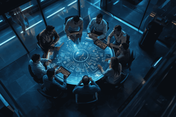 Operations team using AI process mining dashboard to find inefficiencies
