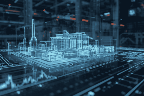 Digital twin dashboard simulating business and factory operations