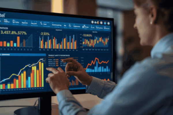 Hospitality operator reviewing dynamic pricing and occupancy dashboard