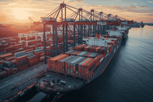 Global logistics network showing improved supply chain flow