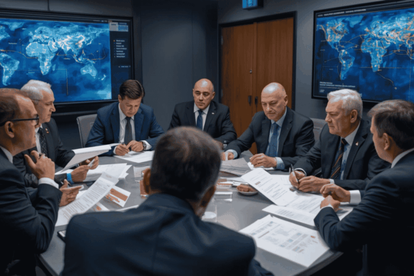 Business leaders reviewing industrial policy and investment priorities