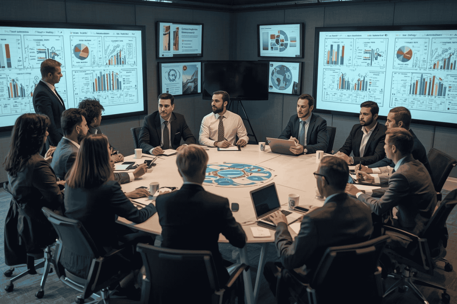 Executives reviewing operational simplification strategy before transaction