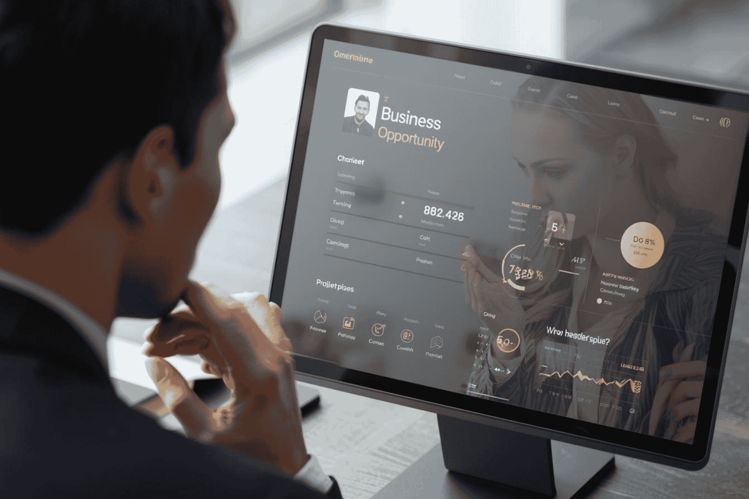 Buyer reviewing a well-structured business opportunity listing