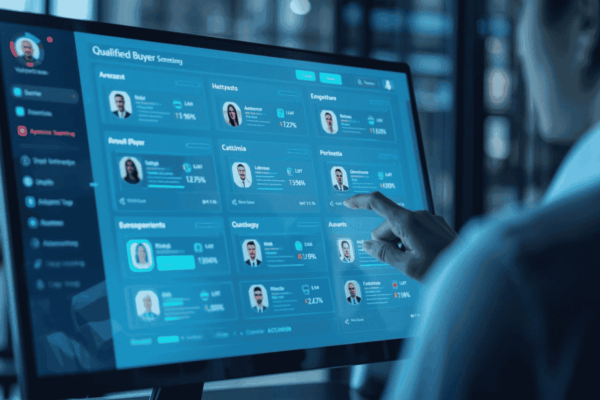 Seller reviewing qualified buyer profiles on business marketplace platform