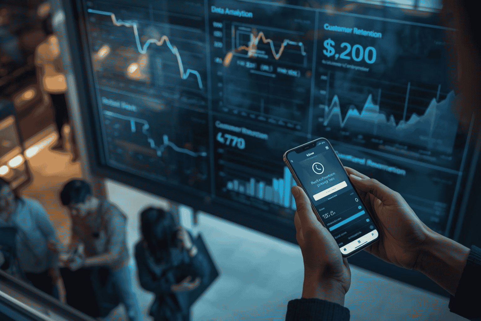 Retail analytics dashboard showing customer loyalty and retention data