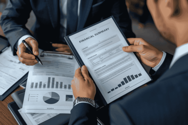 Buyer reviewing seller confidence signals in business sale materials