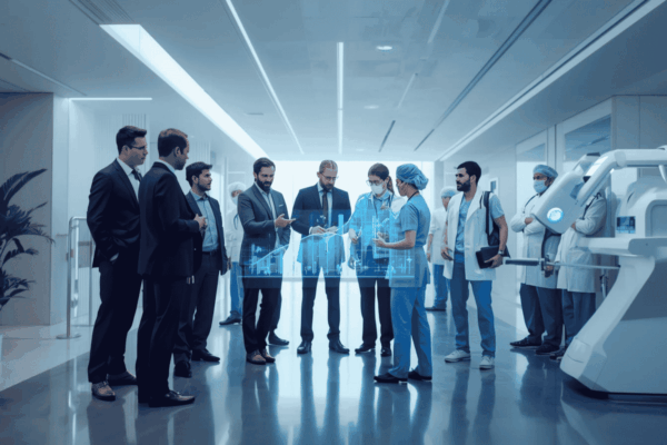 Investors reviewing specialized healthcare services growth opportunities