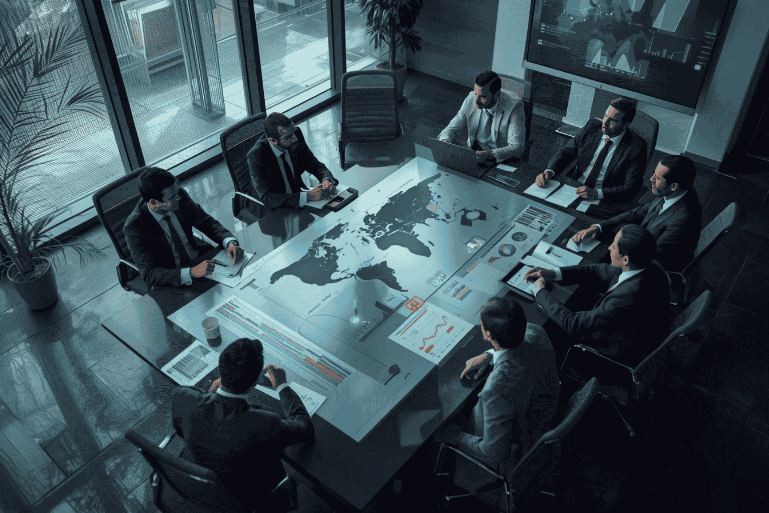 Strategic buyers reviewing global acquisition opportunities in resilient sectors