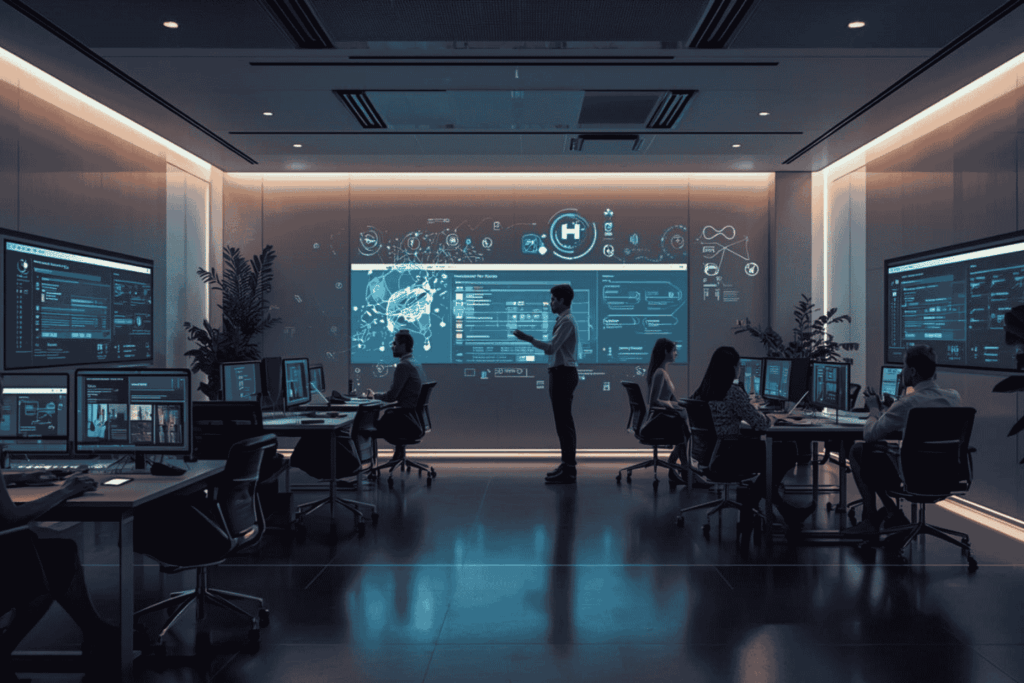 Enterprise team using AI-powered knowledge management platform