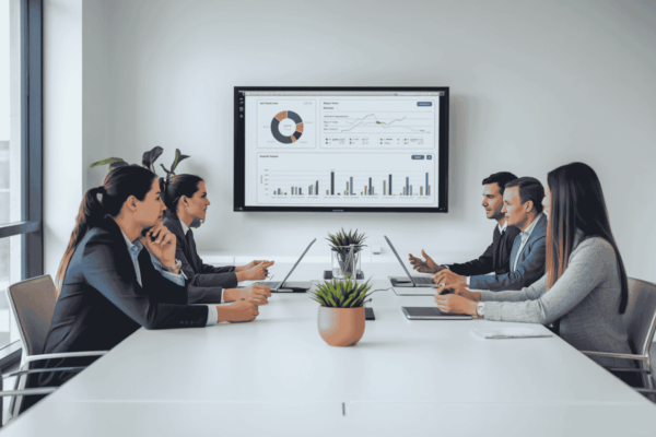 Advisors reviewing customer retention quality during a business valuation