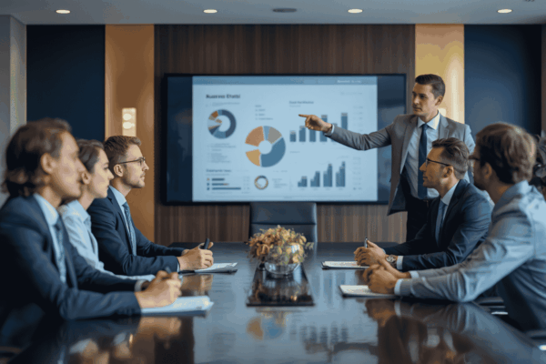 Business owner preparing for future strategic opportunities with advisors