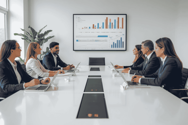 Buyer and seller reviewing an earnout structure during M&A negotiations