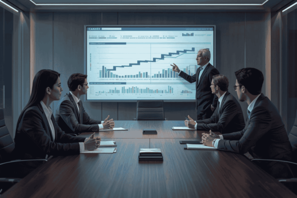 Advisors reviewing revenue durability during business valuation