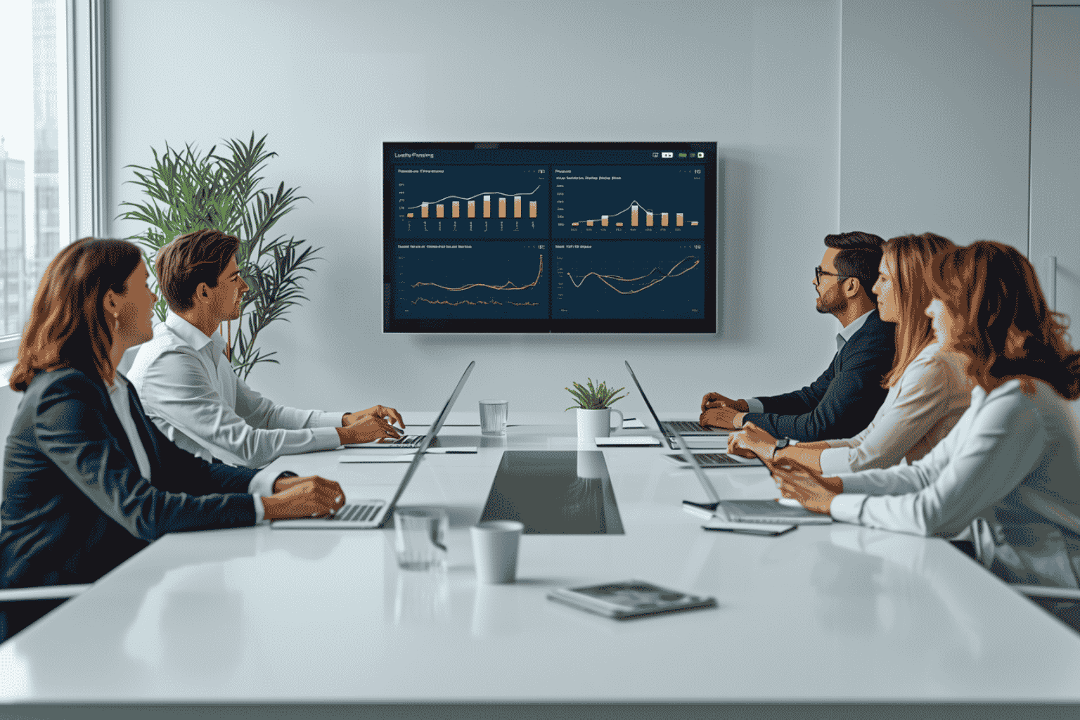 Finance team reviewing scenario-based liquidity plans and cash flow forecasts