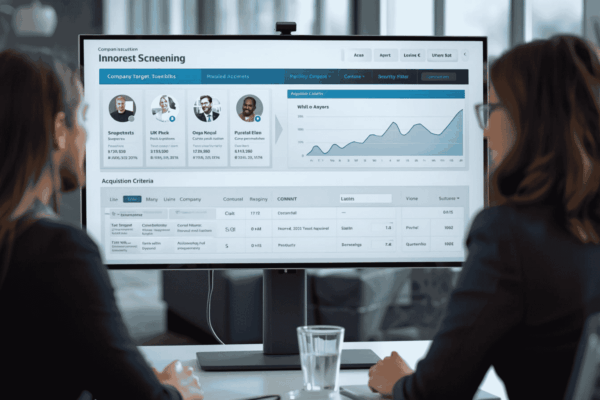 Buyer screening acquisition targets using structured criteria