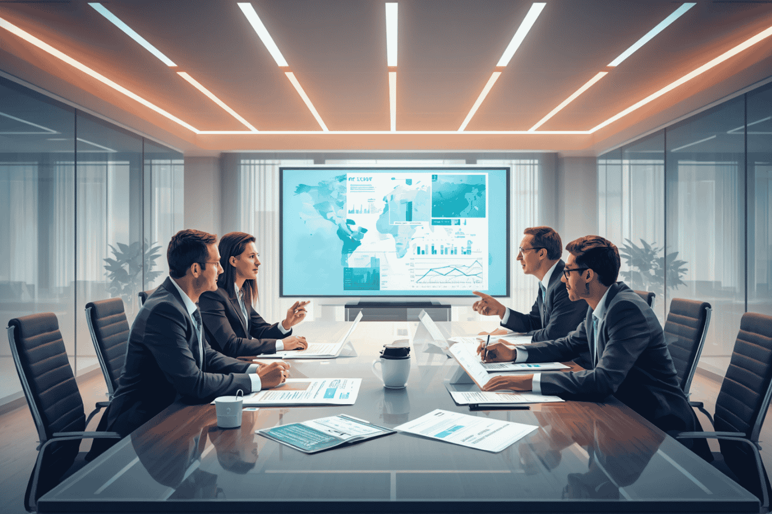 Executives reviewing trade compliance planning for cross-border business growth