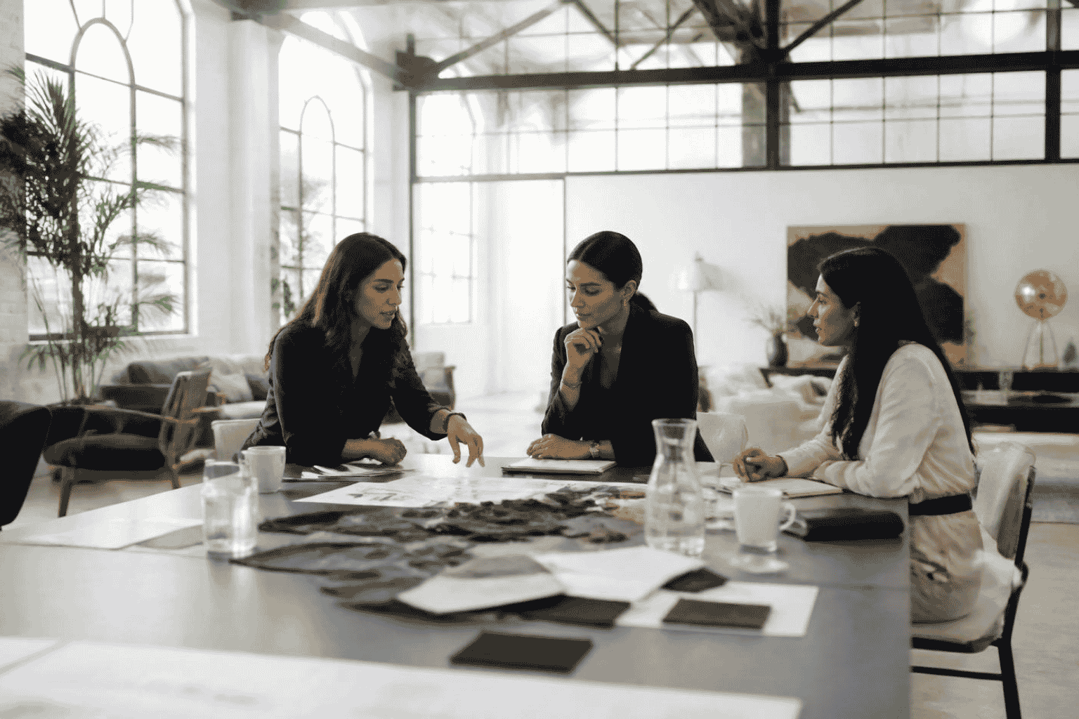 Startup leadership team preparing for investor governance after funding
