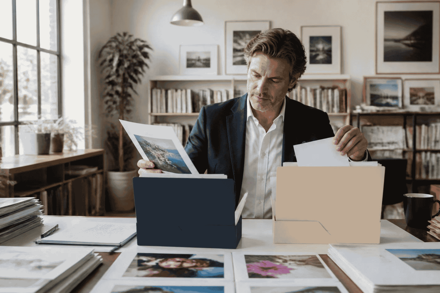 Broker preparing a confidential business listing for qualified buyers
