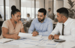 Business owner reviewing cash flow-based funding options with a funding advisor