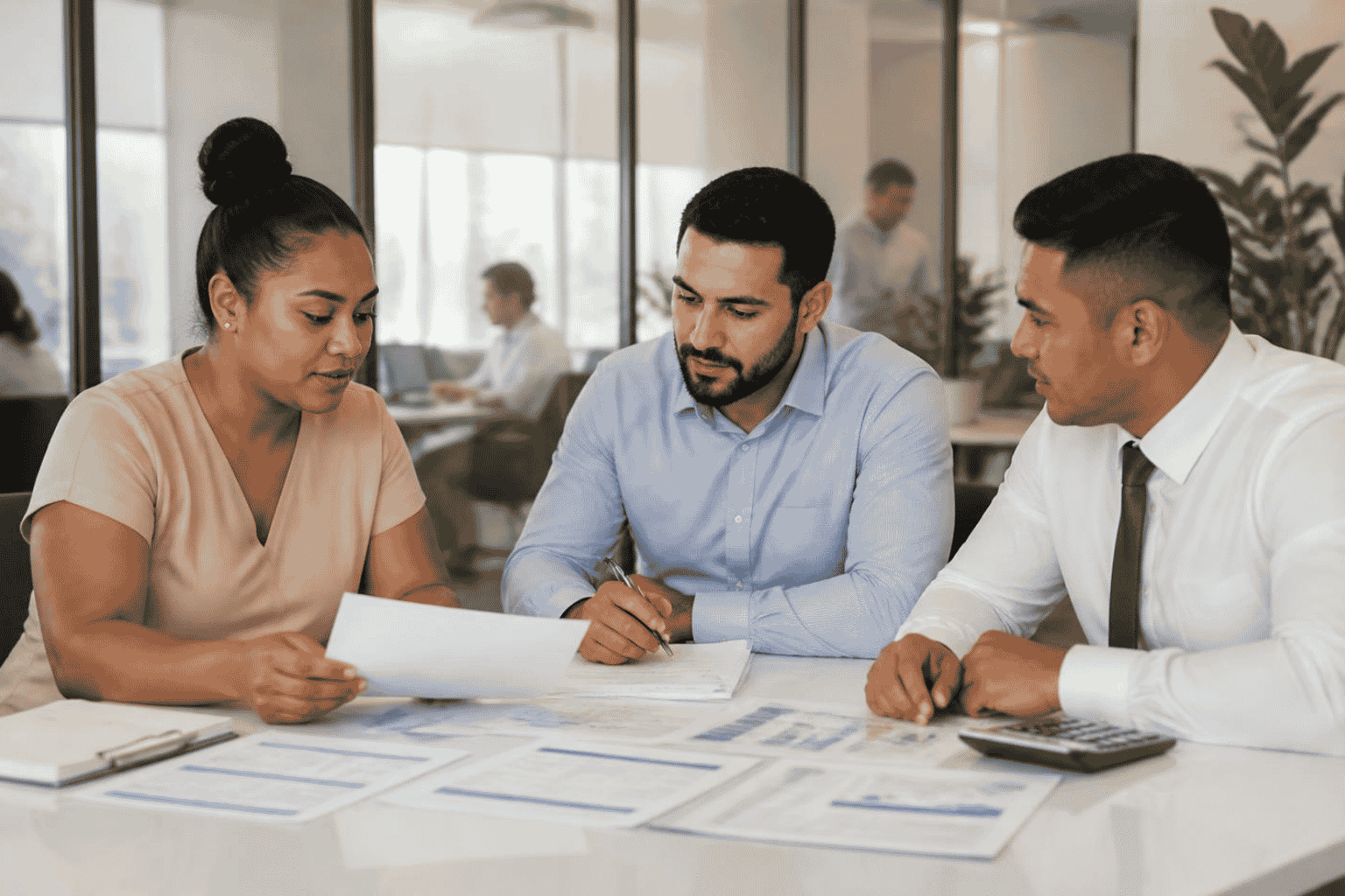 Business owner reviewing cash flow-based funding options with a funding advisor