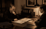 Business owner and broker reviewing confidential seller preparation documents