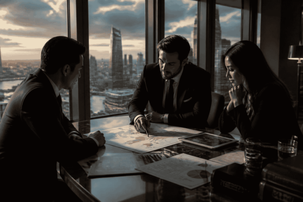 Acquisition advisors reviewing currency exposure during cross-border M&A planning