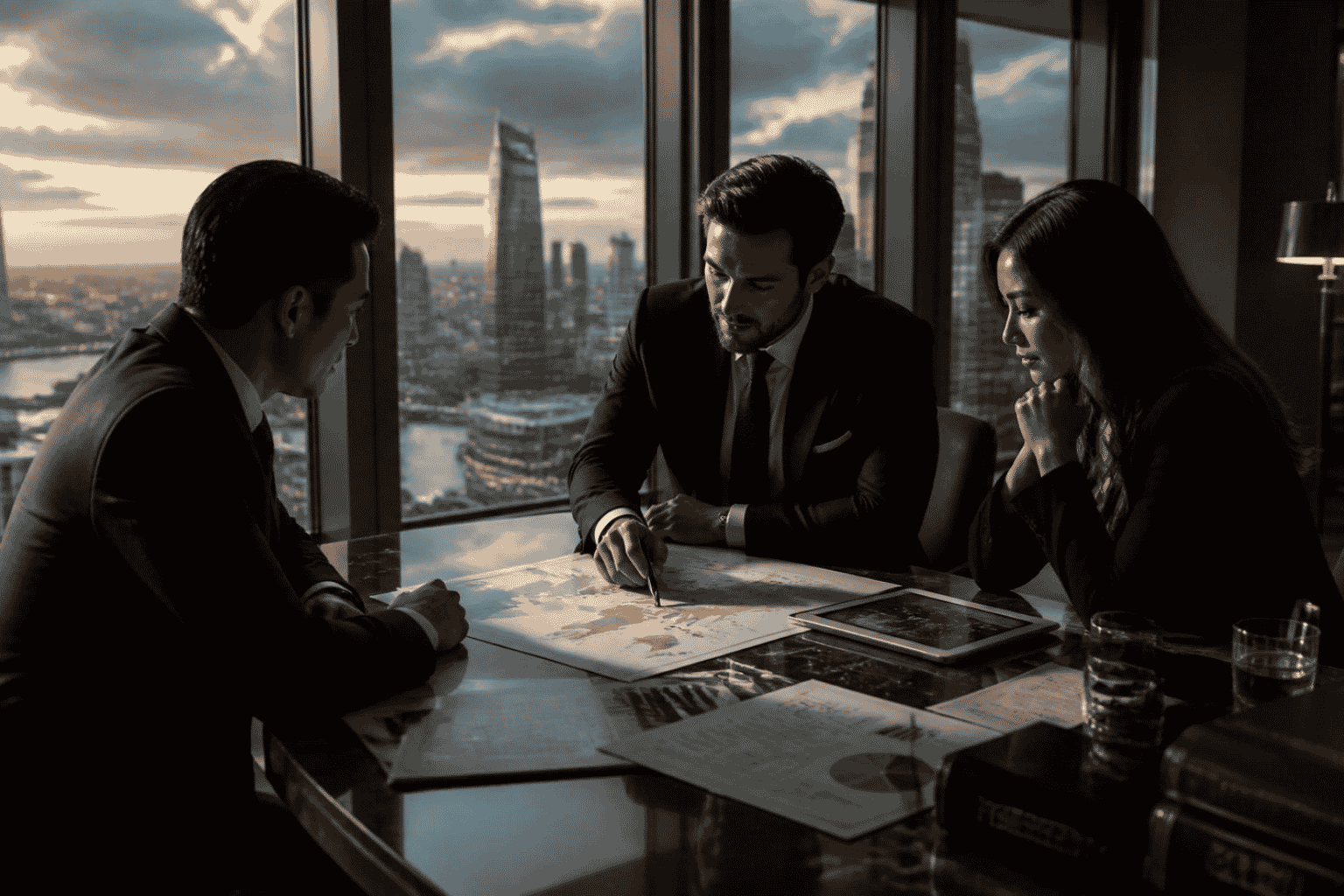 Acquisition advisors reviewing currency exposure during cross-border M&A planning